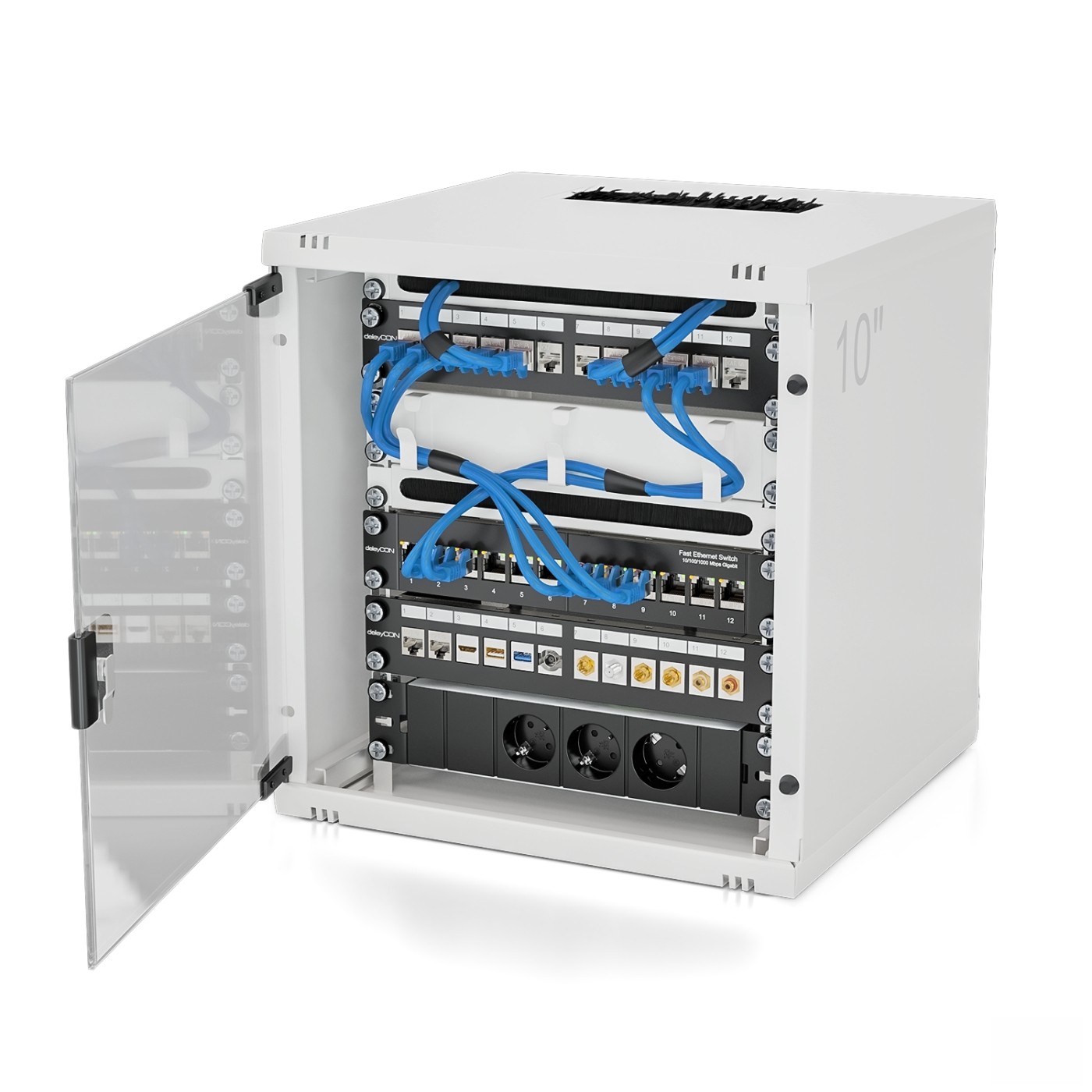 Patchpanel Schrank – 3D-Visualisierung